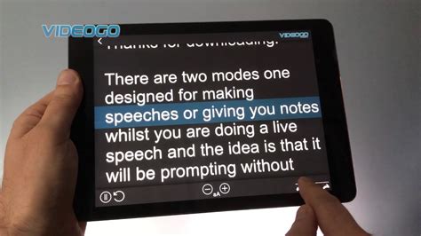 videoprompter  Imagine a slick teleprompter app, with a fully-adjustable floating script box, that prompts you to read the next word